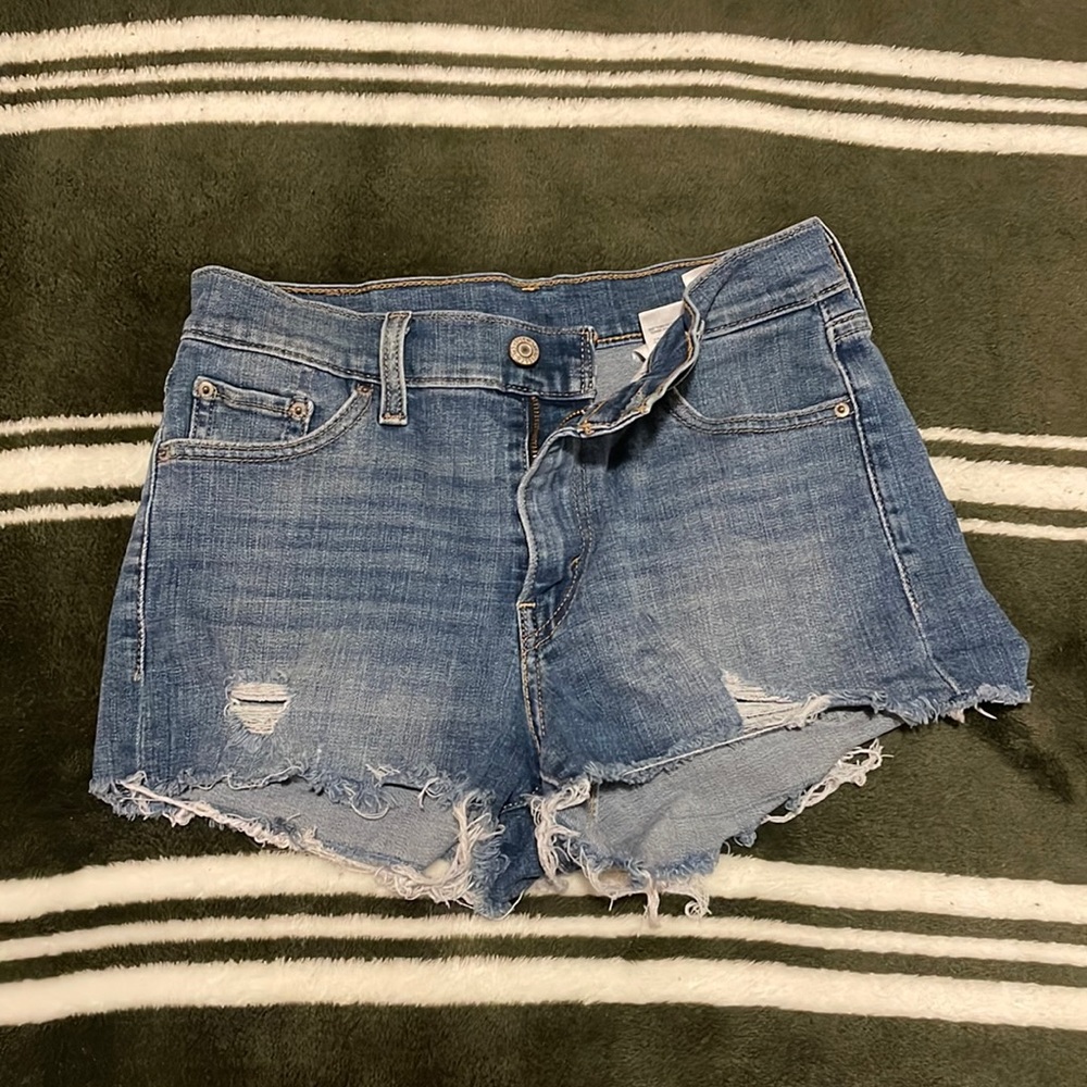 Levi's distressed denim shorts